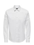 ONLY & SONS Onsandy Slim Easy Iron Poplin Shirt Noos Vit