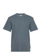 Structured T Tops T-shirts Short-sleeved Blue Tom Tailor