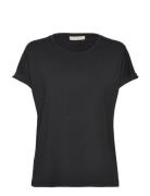 Fqjoke-Ss Tops T-shirts & Tops Short-sleeved Black FREE/QUENT
