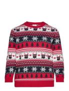 Carxmas Reindeer Ls O-Neck Knt Tops Knitwear Jumpers Red ONLY Carmakom...