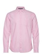Ls Cttn Lnn Ecovero Tops Shirts Casual Pink Original Penguin