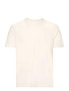 Basic 100% Cotton T-Shirt Tops T-shirts Short-sleeved Cream Mango