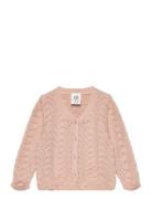 Knit Needle Out Cardigan Baby Tops Knitwear Cardigans Pink Müsli By Gr...