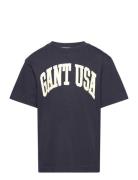 Over D Gant Usa T-Shirt Tops T-shirts Short-sleeved Navy GANT