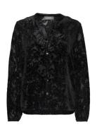 Mmleta Velvet Shirt Tops Blouses Long-sleeved Black MOS MOSH
