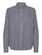 Reg Broadcloth Gingham Shirt Tops Shirts Long-sleeved Blue GANT