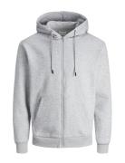 Jack & J S Jjebradley Sweat Zip Hood Noos Grå