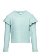 Sweater Soft With Frill Young Tops Knitwear Pullovers Blue Lindex