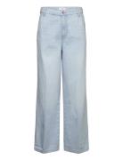 Mid-Rise Straight Jeans Bottoms Jeans Wide Blue Mango