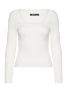 Gina Tricot Squareneck Knitted Top Vit