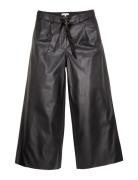 Pants Culotte Pu Bottoms Trousers Leather Leggings-Byxor Black Tom Tai...