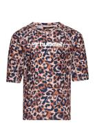 Hmllucia Swim Tee Sport T-shirts Short-sleeved Brown Hummel