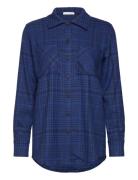 Bautzen Check Shirt Tops Shirts Long-sleeved Blue Tamaris Apparel