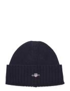 GANT Shield Wool Beanie Marinblå