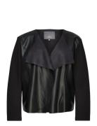 Carnewsound Faux Leather Mix Blazer Otw Outerwear Jackets Light-summer...