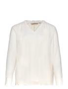 Carlei L/S V-Neck Blouse Wvn Tops Blouses Long-sleeved White ONLY Carm...