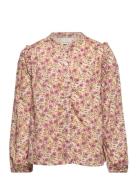 En Fant Shirt Flower Woven Rosa