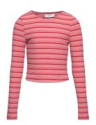 Frikke Ls Rib Tee Tops T-shirts Long-sleeved T-shirts Pink Grunt