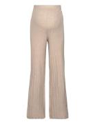 Mlana Knit Pant Hw A. Bottoms Trousers Beige Mamalicious