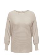 Carnew Adaline L/S Pullover Knt Tops Knitwear Jumpers Beige ONLY Carma...