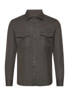 Chest-Pocket Cotton Overshirt Tops Shirts Casual Brown Mango