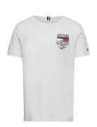Finest Food Tee S/S Tops T-shirts Short-sleeved Grey Tommy Hilfiger