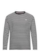 Tju Basic Striped Ls Tee Tops T-shirts Long-sleeved Black Tommy Jeans