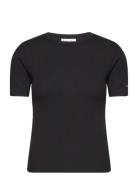 Modal Rib Ss Tee Tops T-shirts & Tops Short-sleeved Black Calvin Klein