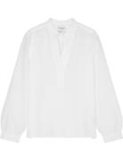 Shirts/Blouses Long Sleeve Tops Blouses Long-sleeved White Marc O'Polo