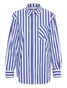 Curegina Ls Shirt Tops Shirts Long-sleeved Blue Culture