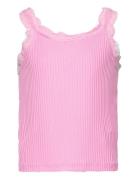 Kogmila S/L Lace Tank Top Jrs Tops T-shirts Sleeveless Pink Kids Only