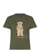 Polo Bear Jersey Tee Tops T-shirts & Tops Short-sleeved Khaki Green Po...