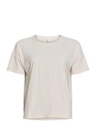 Vela Loose Tee Sport T-shirts & Tops Short-sleeved Beige Rethinkit
