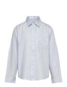 Striped Shirt Tops Shirts Long-sleeved Shirts Blue Tom Tailor