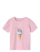 Nmffae Ss Top Tops T-shirts Short-sleeved Pink Name It