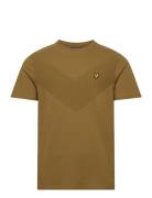 Chevron T-Shirt Tops T-shirts Short-sleeved Beige Lyle & Scott