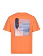 Tom Tailor Printed T-Shirt Orange