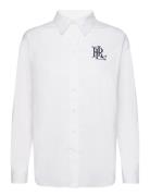 Stretch Cotton Shirt Tops Shirts Long-sleeved White Lauren Ralph Laure...