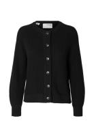 Slflola Ls Knit Cardigan Tops Knitwear Cardigans Black Selected Femme