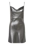 Metallic Mini Slip Dress Designers Short Dress Silver ROTATE Birger Ch...