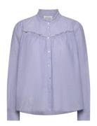 Shirt Tops Blouses Long-sleeved Blue Sofie Schnoor