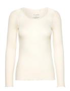 Cwamber T-Shirt Tops T-shirts & Tops Long-sleeved Cream Claire Woman