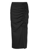 Drapey Melange Designers Knee-length & Midi Black Ganni