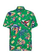 Polo Ralph Lauren Classic Fit Polo Bear-Print Camp Shirt Grön