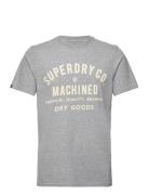 Workwear Flock Graphic T Shirt Tops T-shirts Short-sleeved Grey Superd...