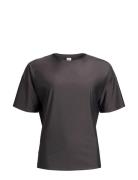 Velar Loose Tee Box Shine Tops T-shirts & Tops Short-sleeved Black Ret...