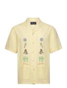 Postcard Shirt Tops Shirts Short-sleeved Yellow Pas De Mer