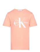 Meta-Minimal Monogram T-Shirt Tops T-shirts Short-sleeved  Calvin Klei...