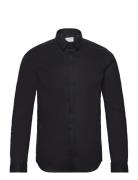 Stainshield Solid Hp Eslim Shirt Tops Shirts Casual Black Calvin Klein