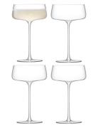 Metropolitan Champagne Saucer Set 4 Home Tableware Glass Champagne Gla...